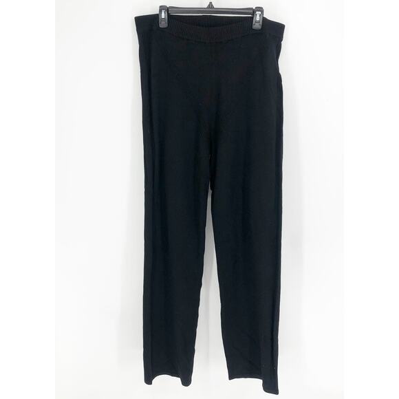 GOOD AMERICAN Women Curved Rib Icon Pant 3XL 6 Black Pull-On Knit Stretch NWOT - Picture 4 of 12